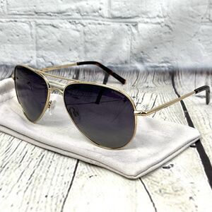 Polaroid Sunglasses Unisex Sunglass Style PLD 6012/N Gold Metal Frame Carry Bag